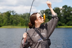 Katelyn loving her fish-1946